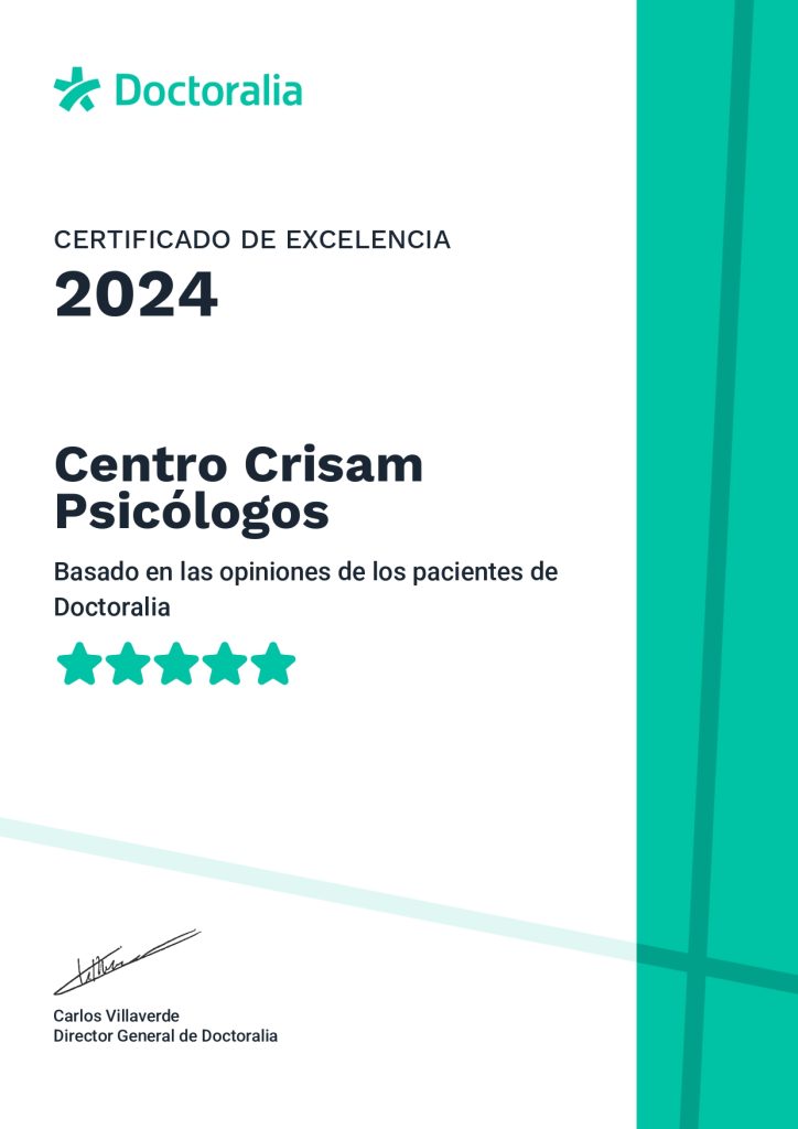 Certificado de excelencia 2024 Crisam