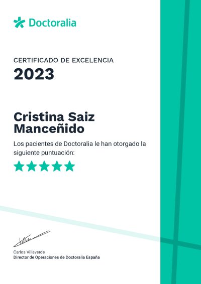 Certificado de excelencia 2023